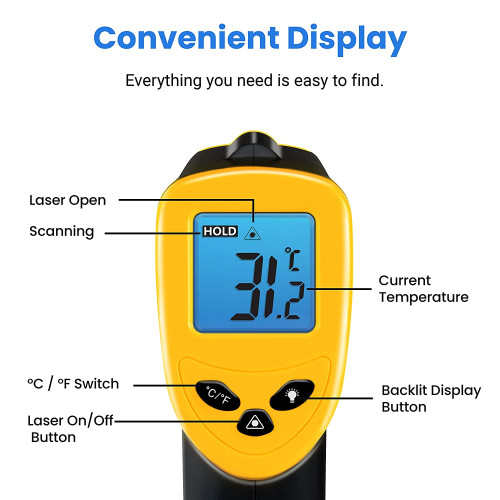 Etekcity Infrared Thermometer 1080 (Not for Human) Temperature Gun