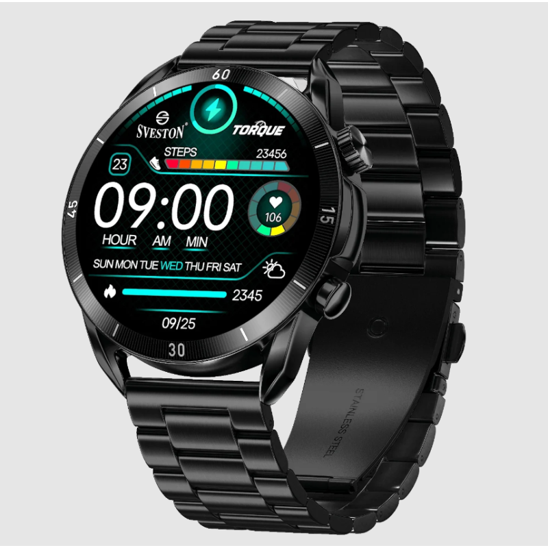 Sveston Torque Chain Smart Watch - Black