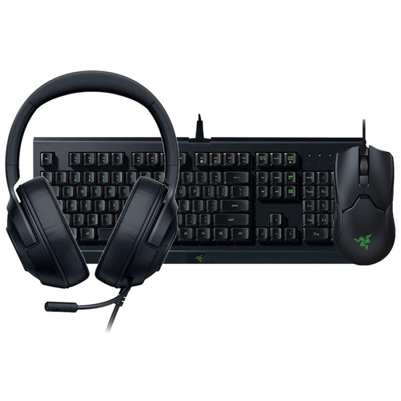 Razer Power Up Bundle, Kraken X Lite Gaming Headset, Cynosa Lite Gaming Keyboard, Viper Gaming Mouse 